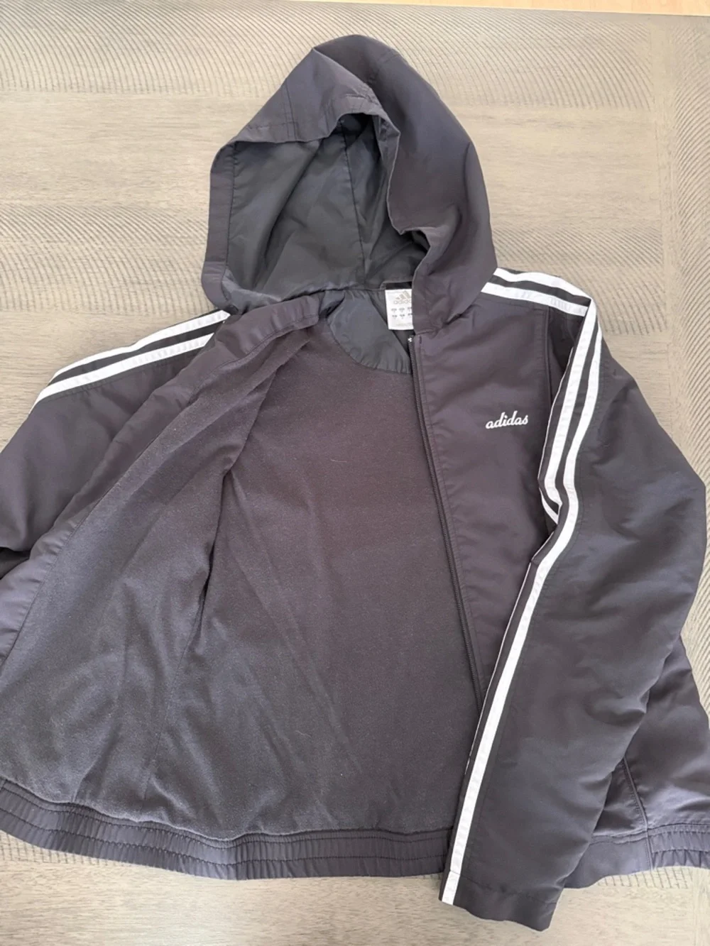 Adidas Black Hooded Track Jacket - Picture 6 of 6